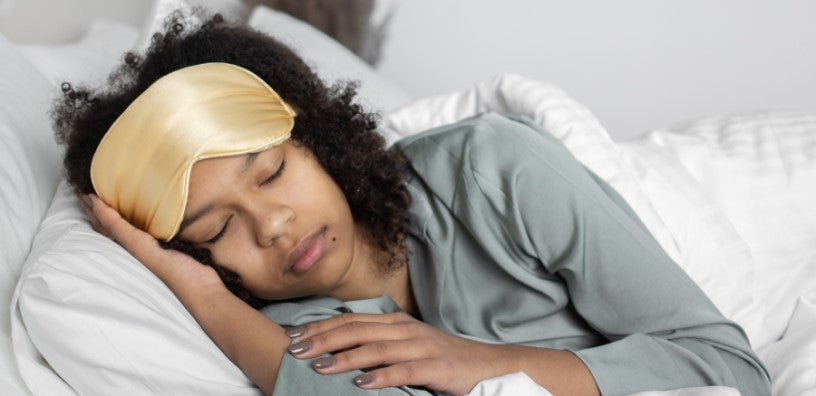 A woman is sleeping well.