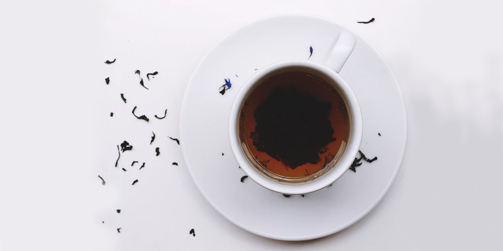 A cup of tea in a white background.