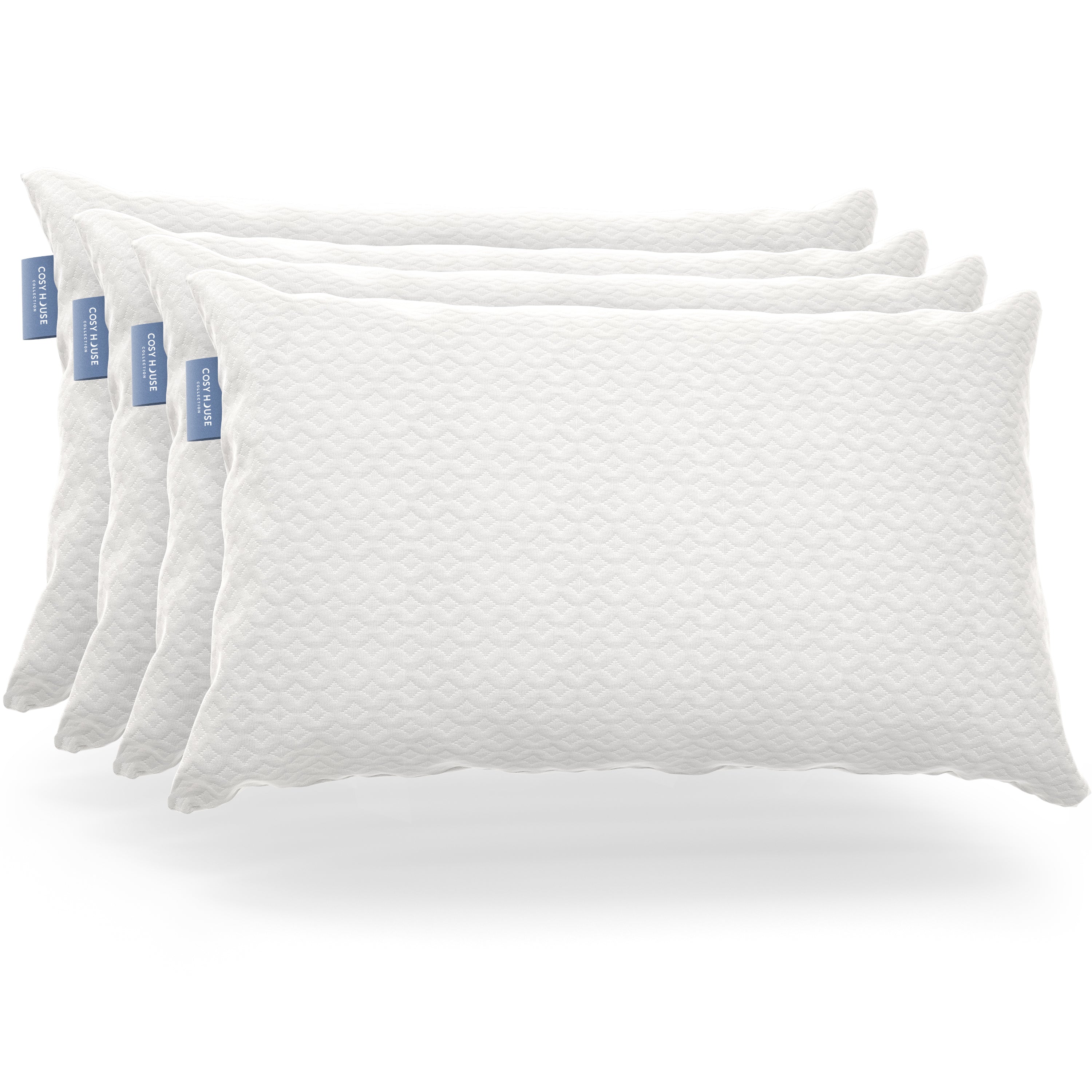 Queen Size 4 Pack Pillow Inserts, Pillows for Sleeping 4 Pack, Hotel Pillows  for Side Back & Stomach Sleepers, Washable Bed Pillows Set of 4 