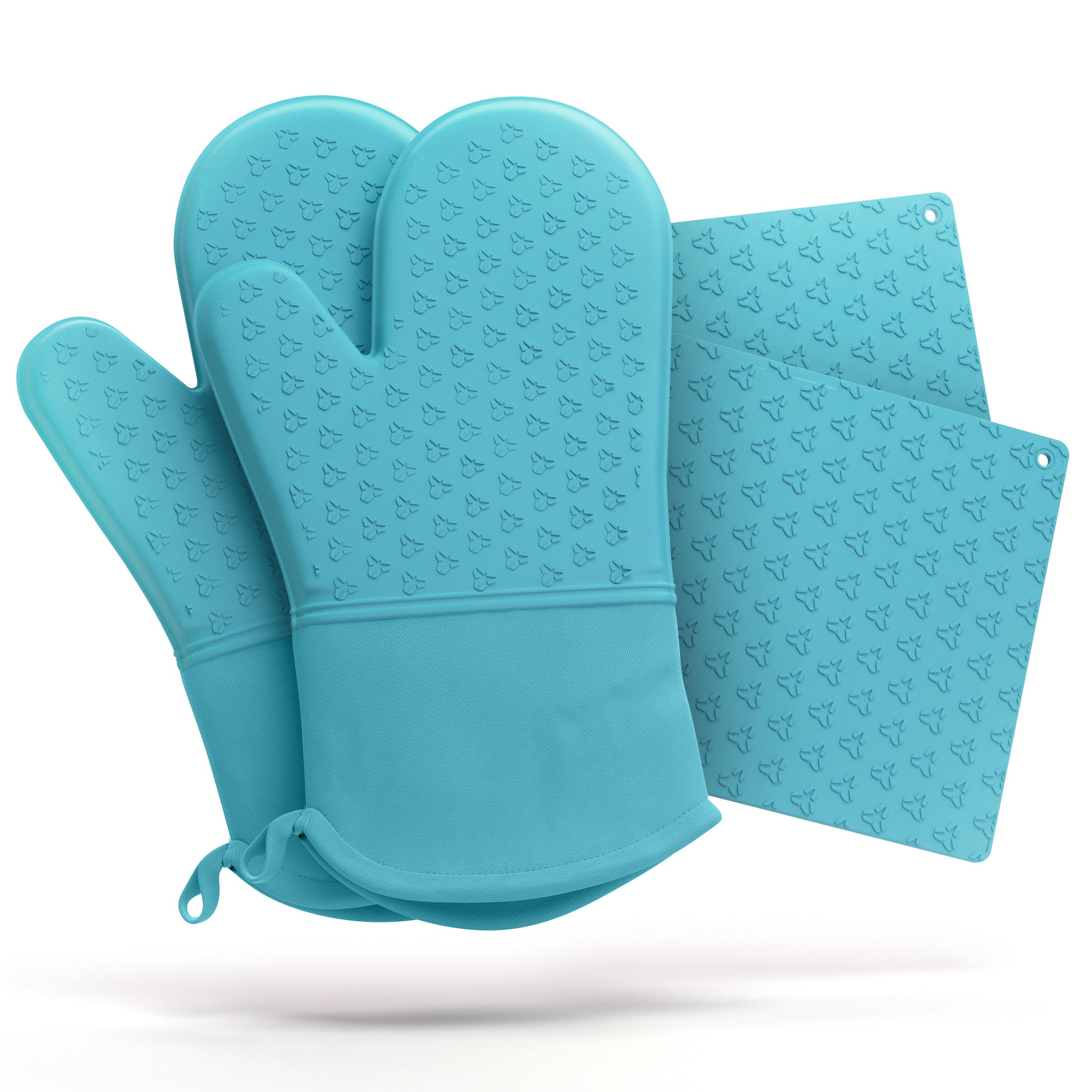 Let's Cook Oven Mitts And Potholder Set – Oven Mitts Co.