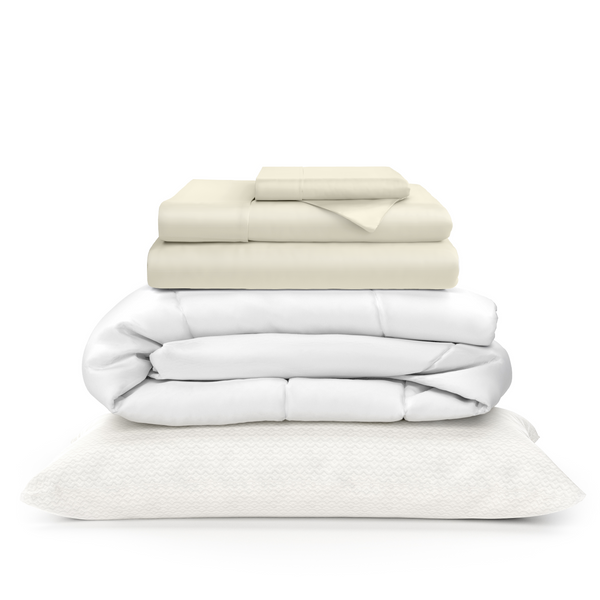 100% Bamboo Sheets + Luxury Comforter + Pillows Bundle