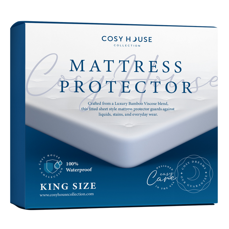 Cosy House Collection’s Luxury Mattress Protector in its original packaging.