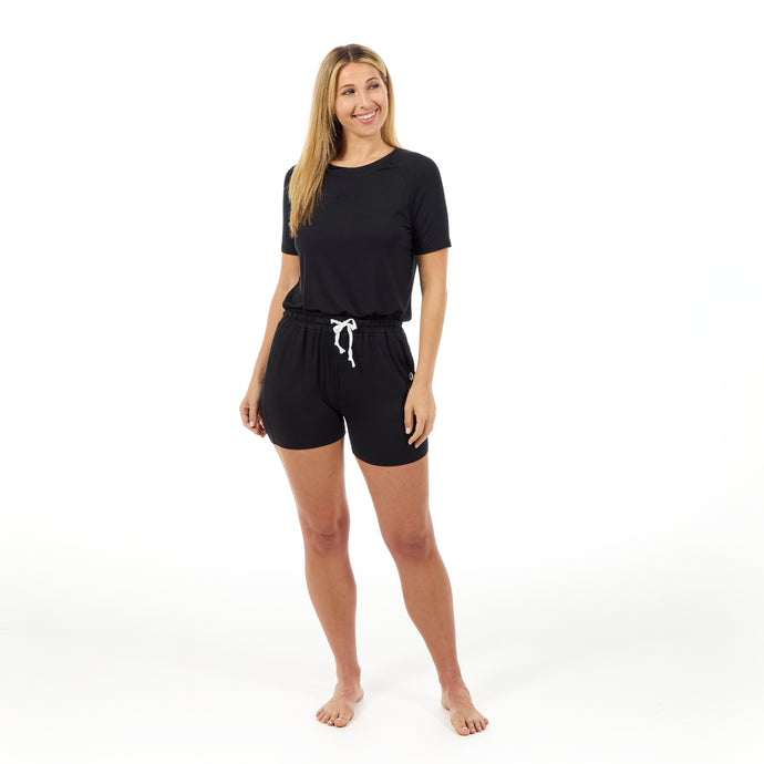 Women’s Bamboo Loungewear Short Sleeve Top & Shorts Set