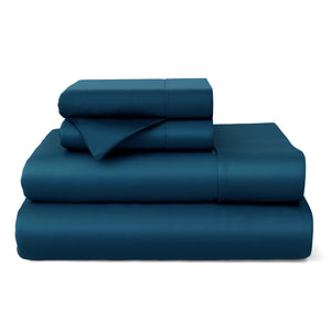 Cosy House Collection Luxury Bamboo Bed Sheet Set - Hypoallergenic Bedding Blend - 4 Piece - Queen, Royal Blue