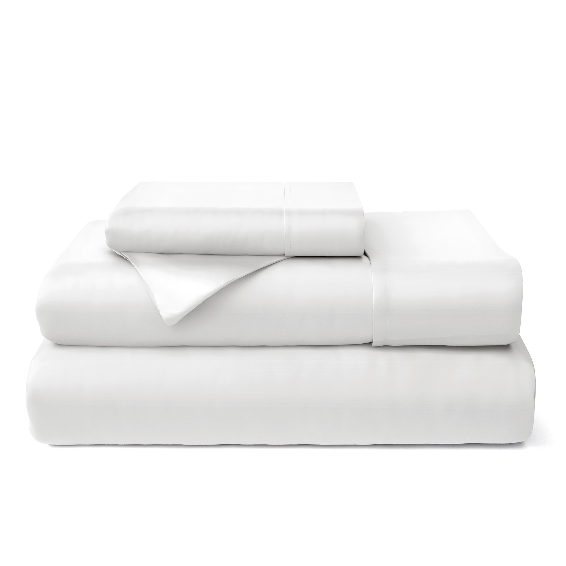 100% Bamboo Bed Sheets - King / White