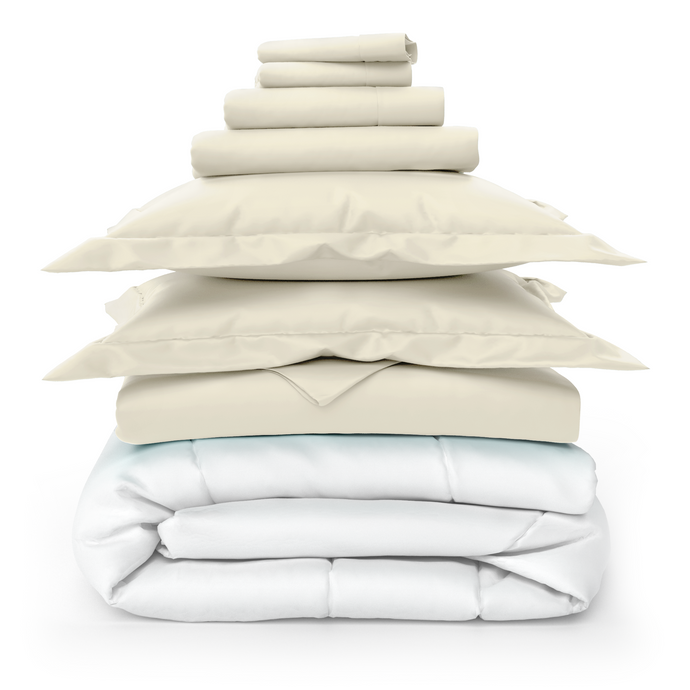 Luxury Sheets, Duvet Cover & Comforter Bed Set Bundle